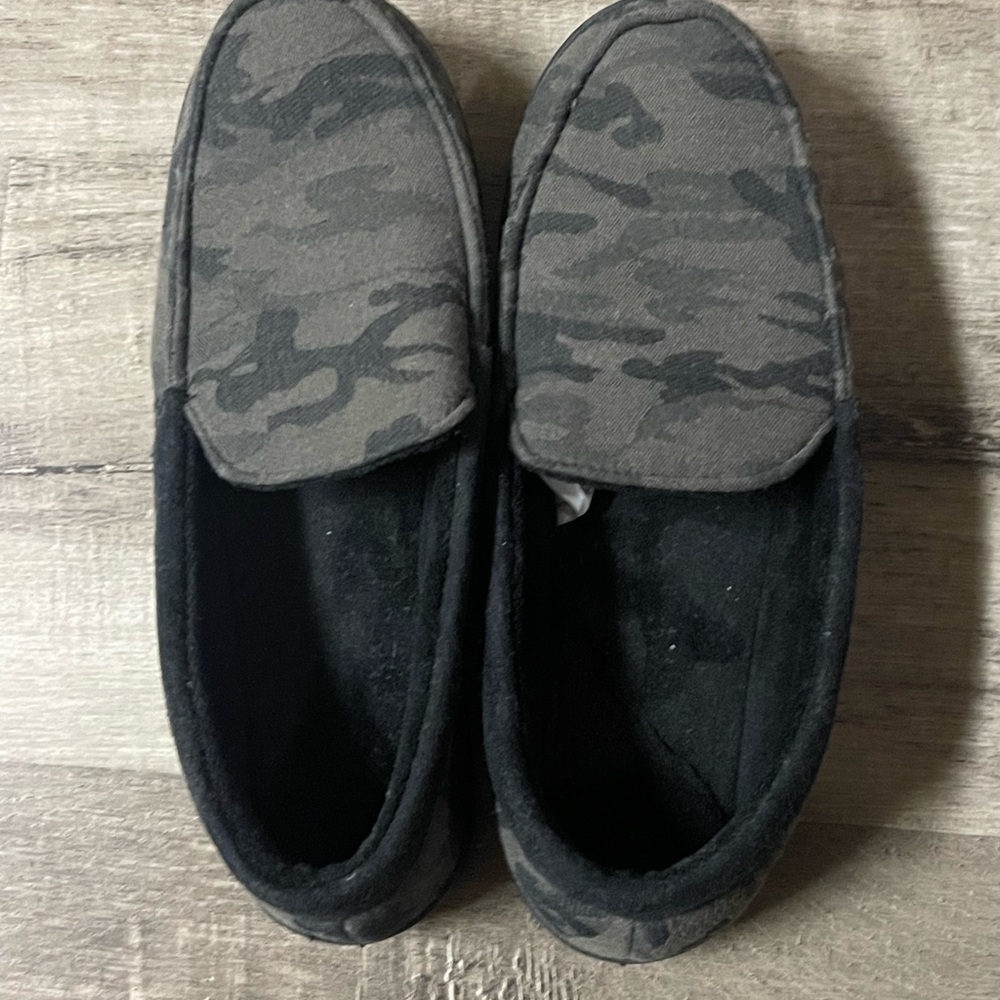 Impressions Gray and Black Loafers Slip-On Shoes